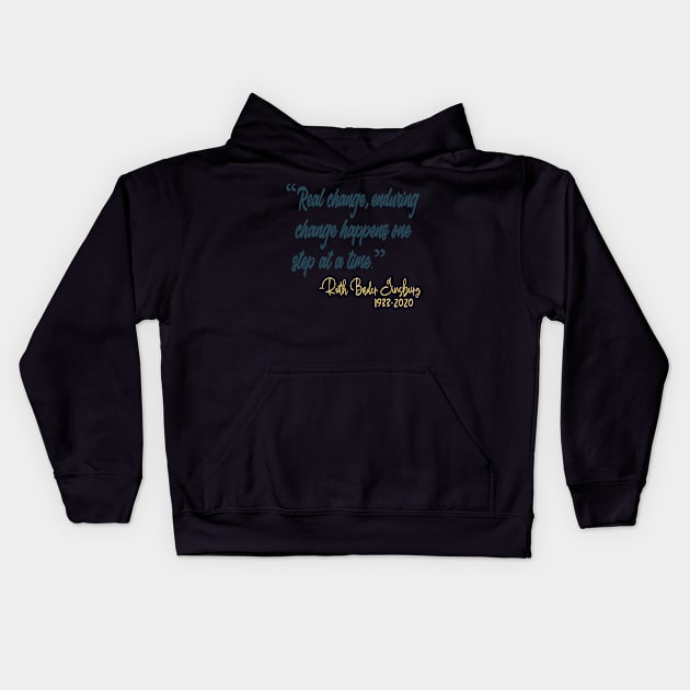 RBG Ruth Bader Ginsburg RIP 1933 - 2020 Kids Hoodie by Redmart